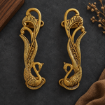 Antique Brass Peacock Door Handle