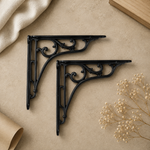 Decorative Black Iron Shelf Brackets