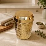 Brass Kitchen Storage Canister with Lid
