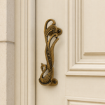 Solid Brass Peacock Door Handle 7 Inch