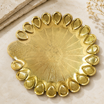 Brass Decorative Serving Bowl with Pedestal Base