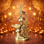 Brass Peacock Deep Stand