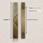 12 Inch Antique Brass Door Pull Handle