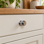 Polished Silver Metal Cabinet Knob