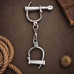 Vintage Metal Handcuffs with Chain