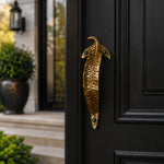 Solid Brass Leaf Door Handle