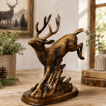 Handcrafted Brass Deer Figurine Statue