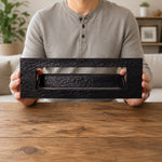 Handcrafted Black Iron Mail Slot