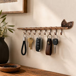 Brass Wall Key Holder with 8 Hook
