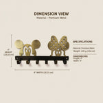 Brass Mickey & Minnie Mouse Key Holder Wall Mount