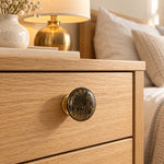 Black & Gold Egyptian Art Ceramic Cabinet Knob
