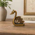 Handcrafted Solid Brass Swan Bird Figurine Statue