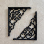 Decorative Black Metal Shelf Bracket