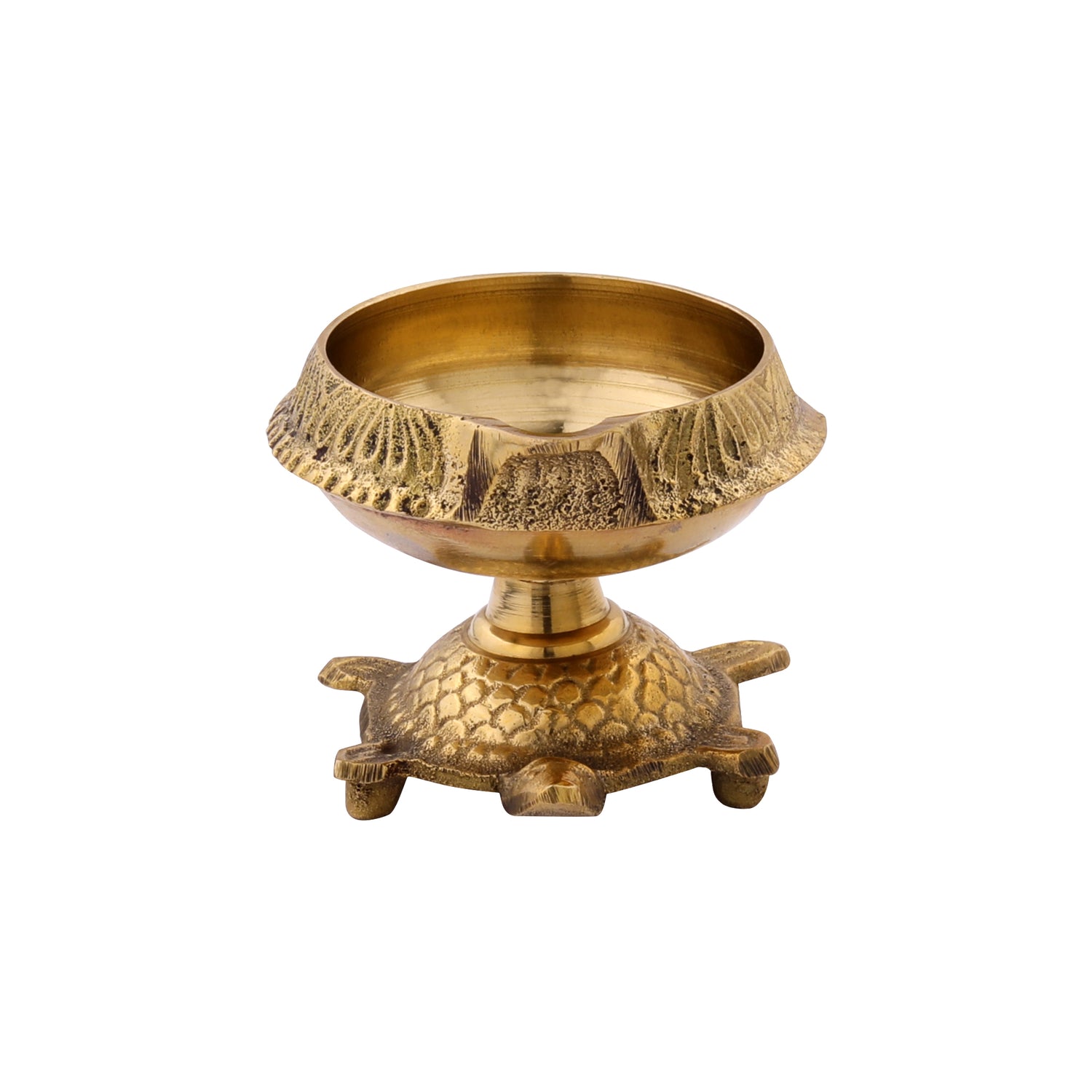 Tortoise Brass Diya Deepak