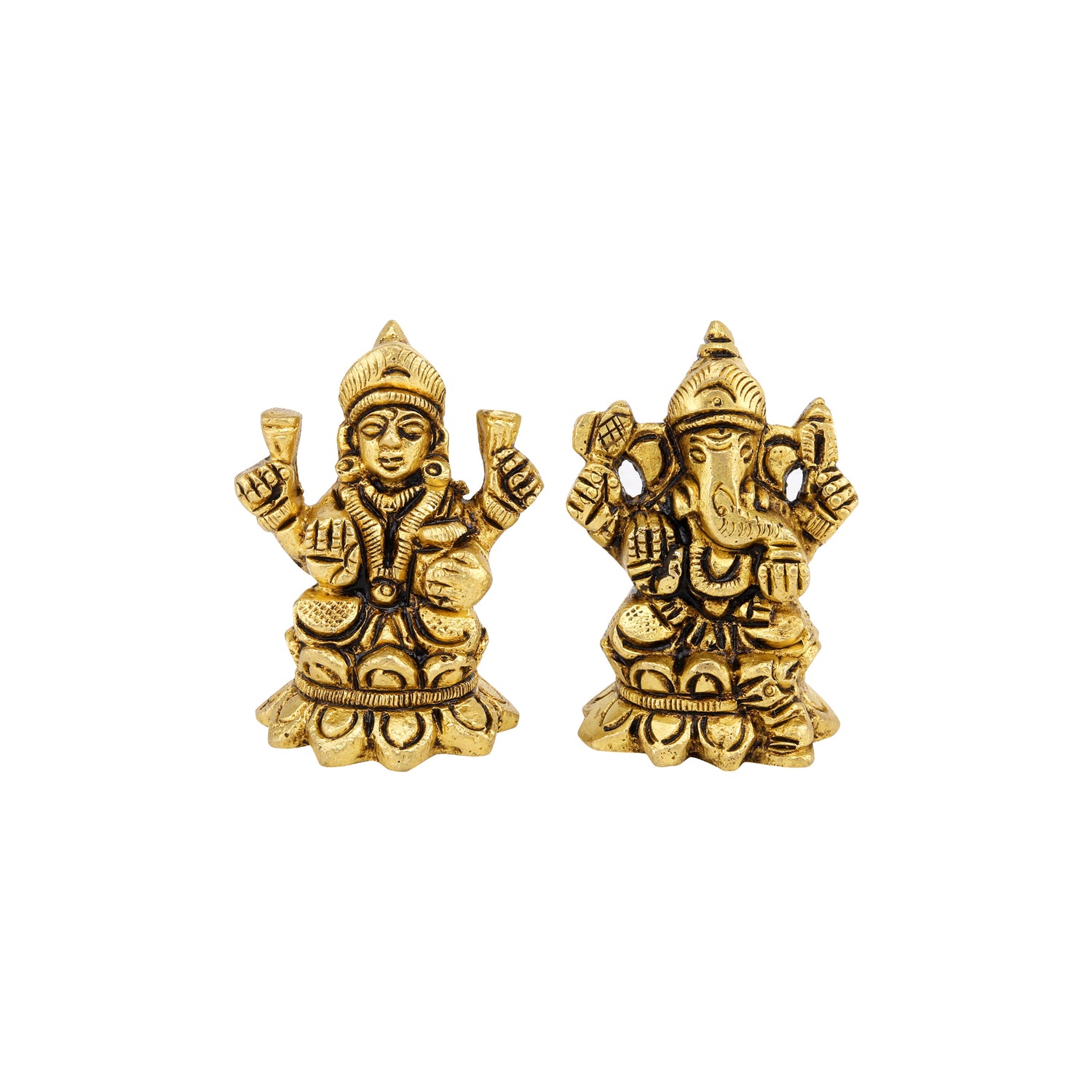 Laxmi Ganesh Brass Idol