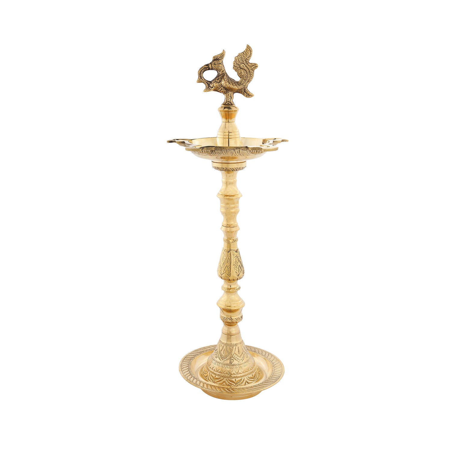 Brass Peacock Lamp