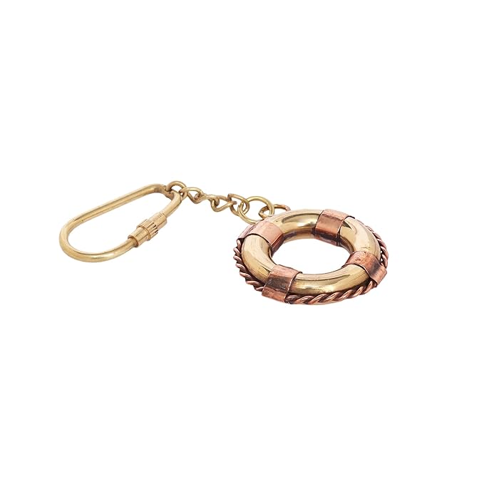 Brass Tyre Keychain