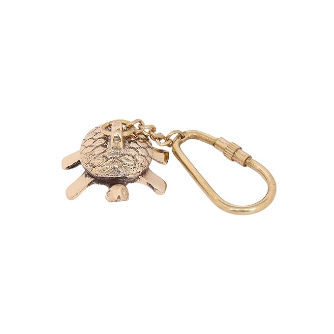 Brass Tortoise Keychain