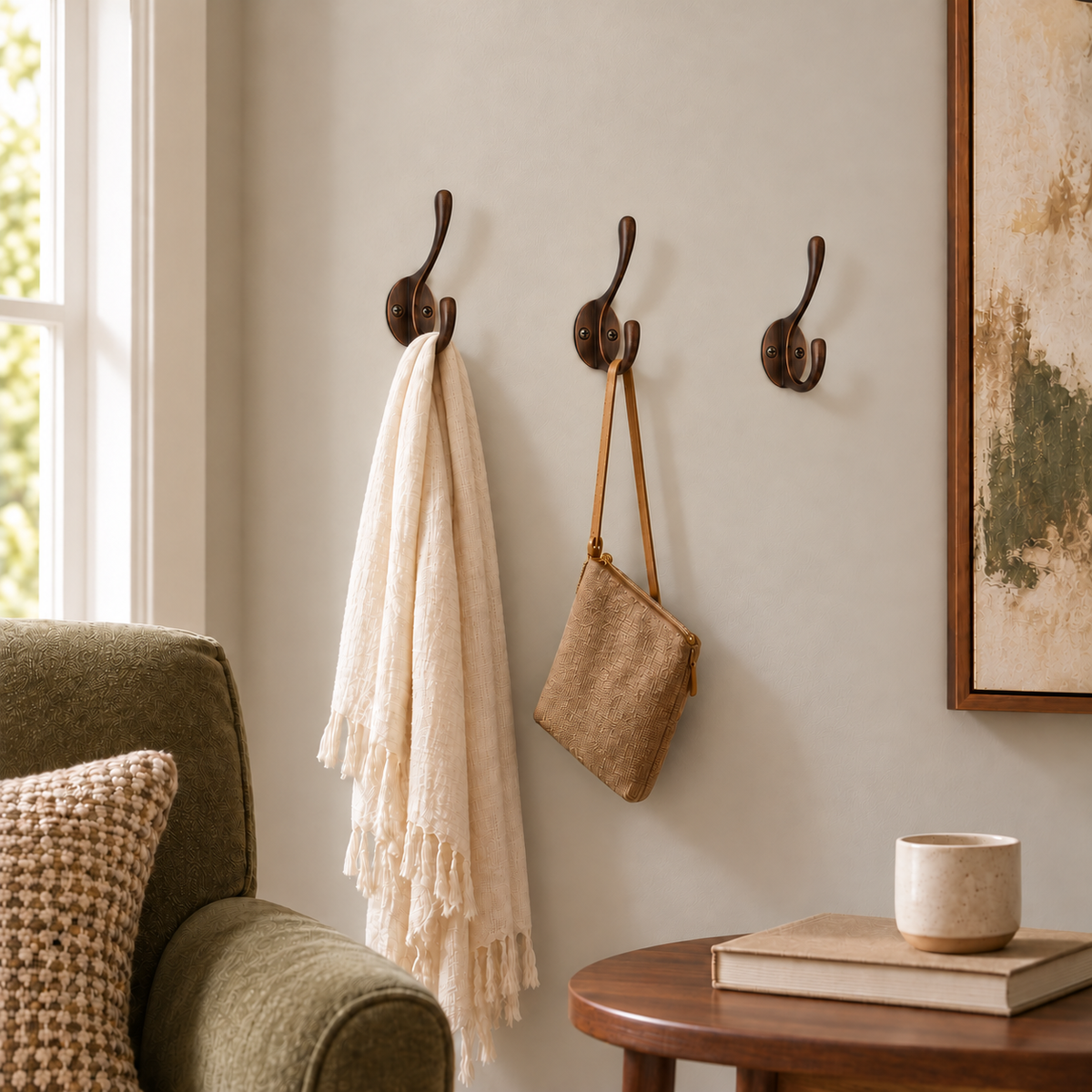 Antique Brass Double Wall Hook