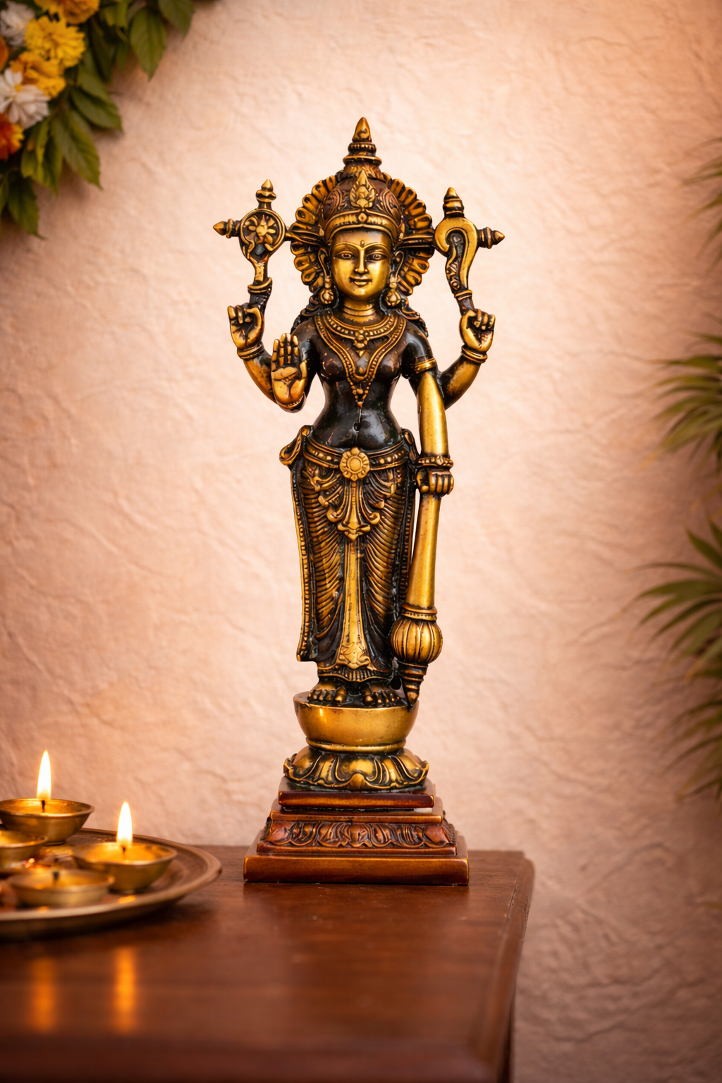 Brass Lord Vishnu Statue