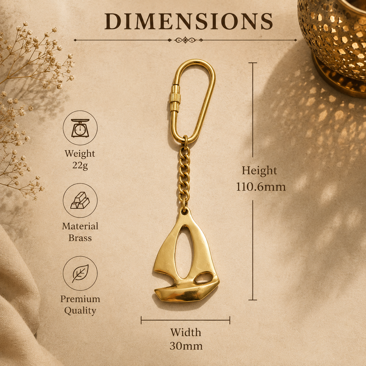 Boat Keychain for Men
