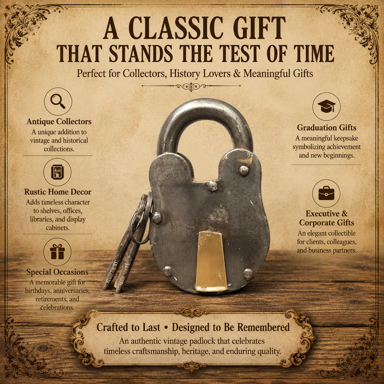 Vintage Iron Padlock