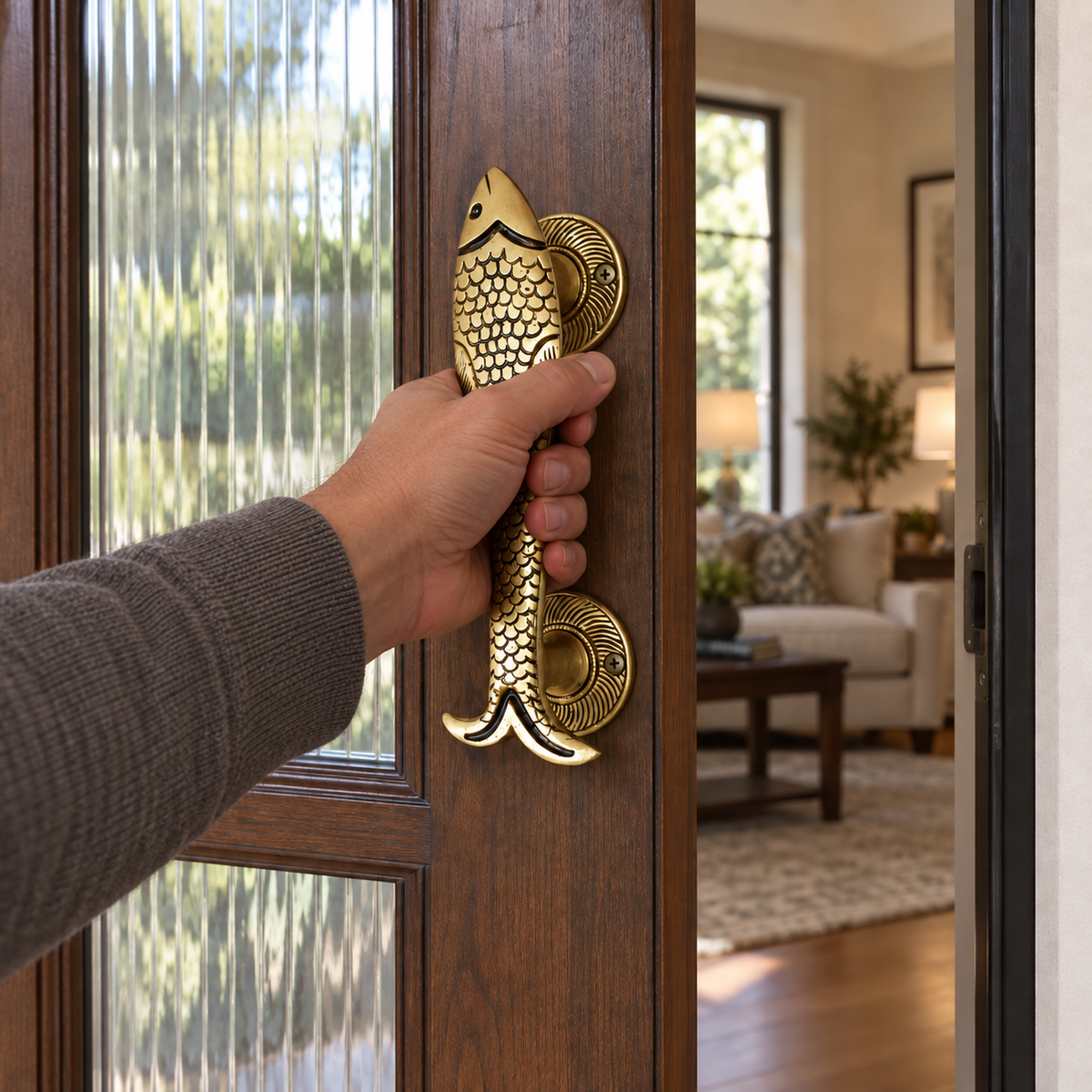 Brass Fish Door Pull Handle
