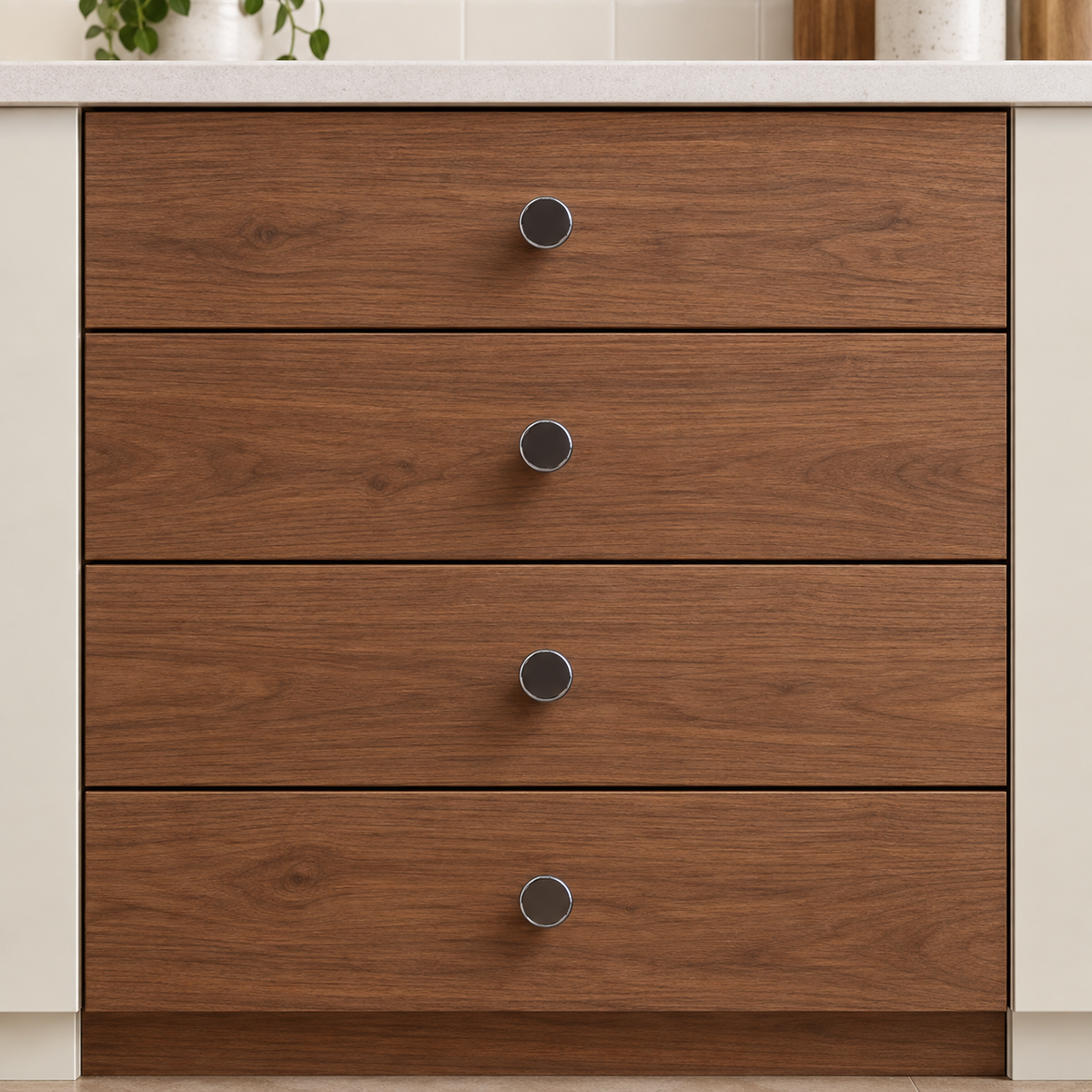 Modern Chrome Metal Cabinet Knob