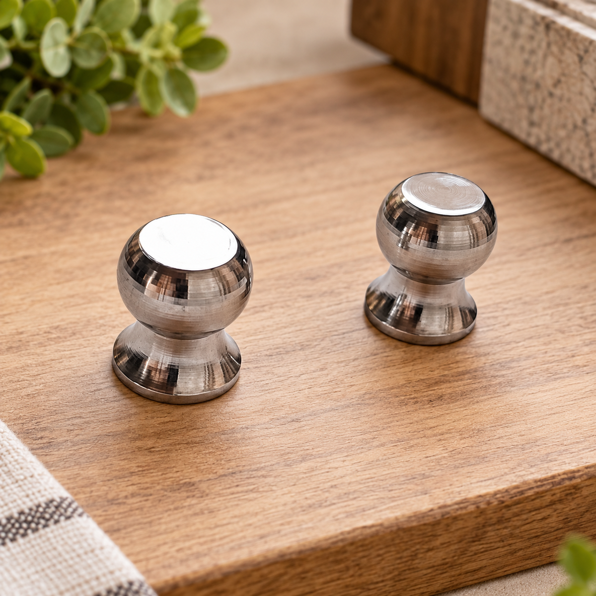 Polished Silver Metal Cabinet Knob