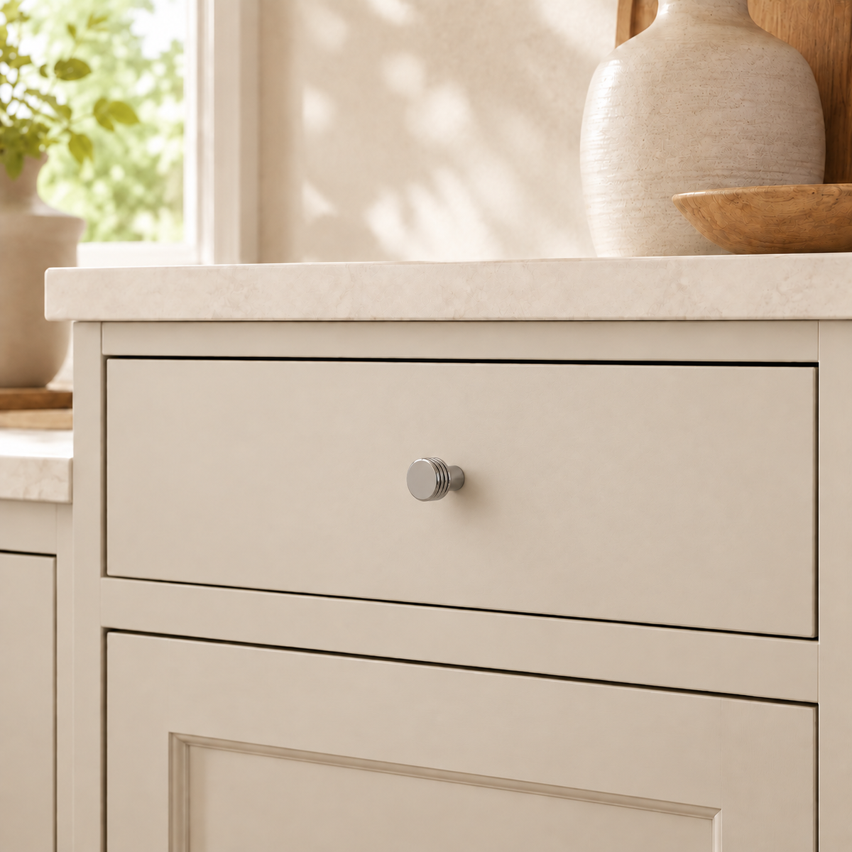 Modern Chrome Metal Cabinet Knob