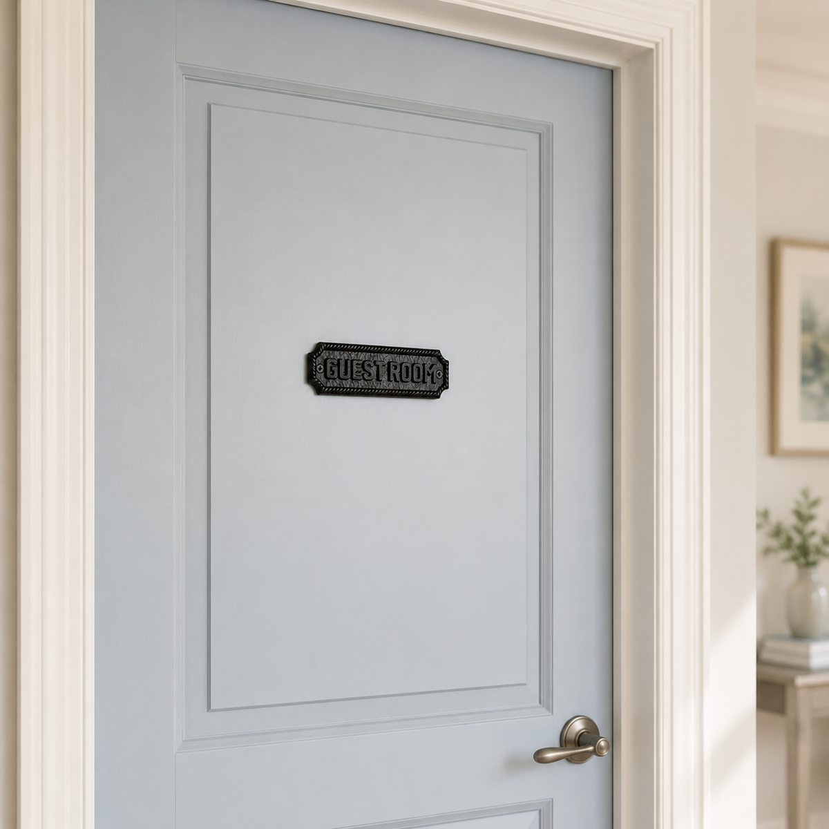 Iron Guest Room Door Sign Plate