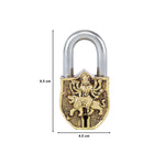 Decorative padlock with artistic design on a white background