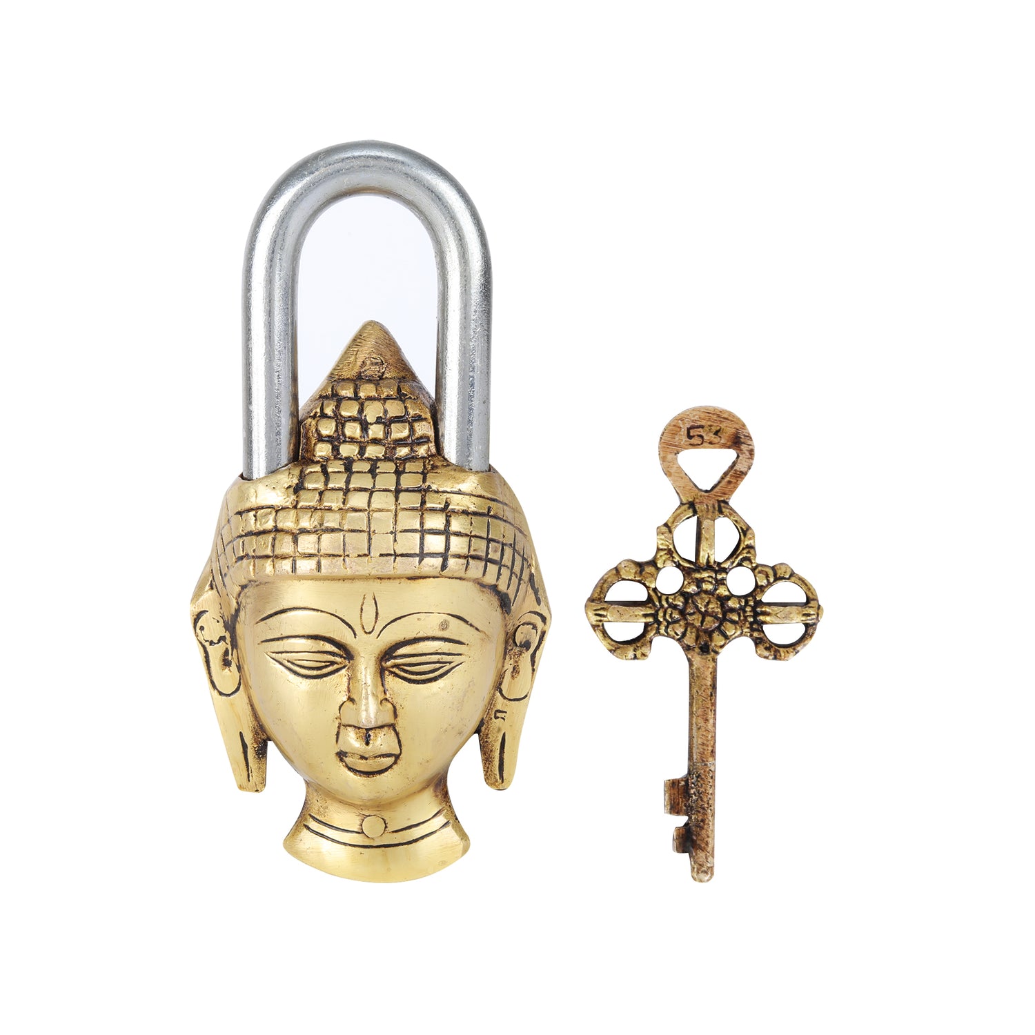 Brass Buddha Face Lock