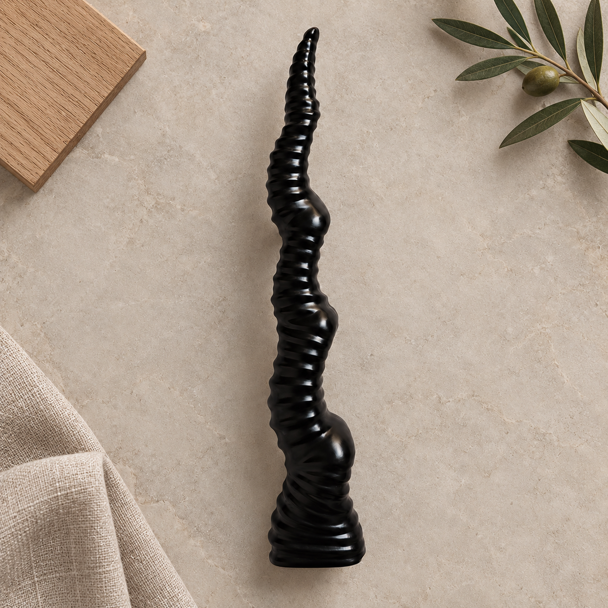 Sculptural Ribbed Metal Door Pull Handle