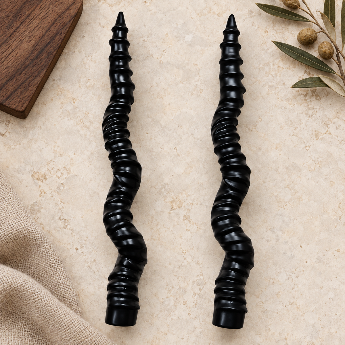 Black Metal Antler Door Handle