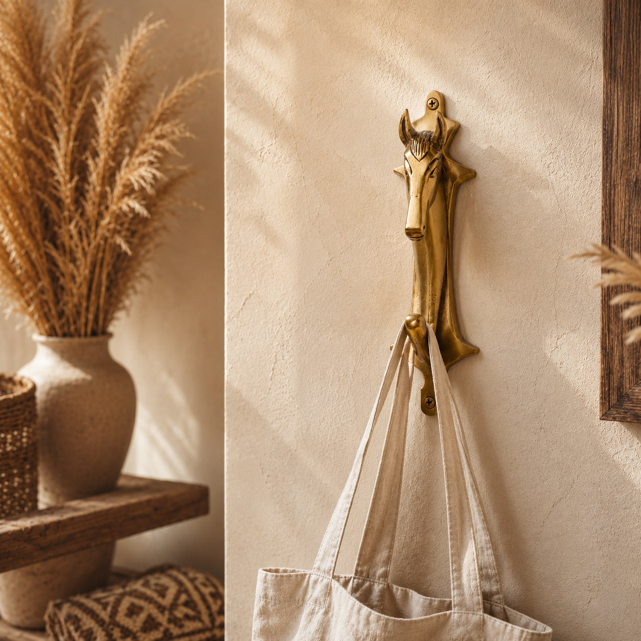 Brass Horse Head Wall Hook