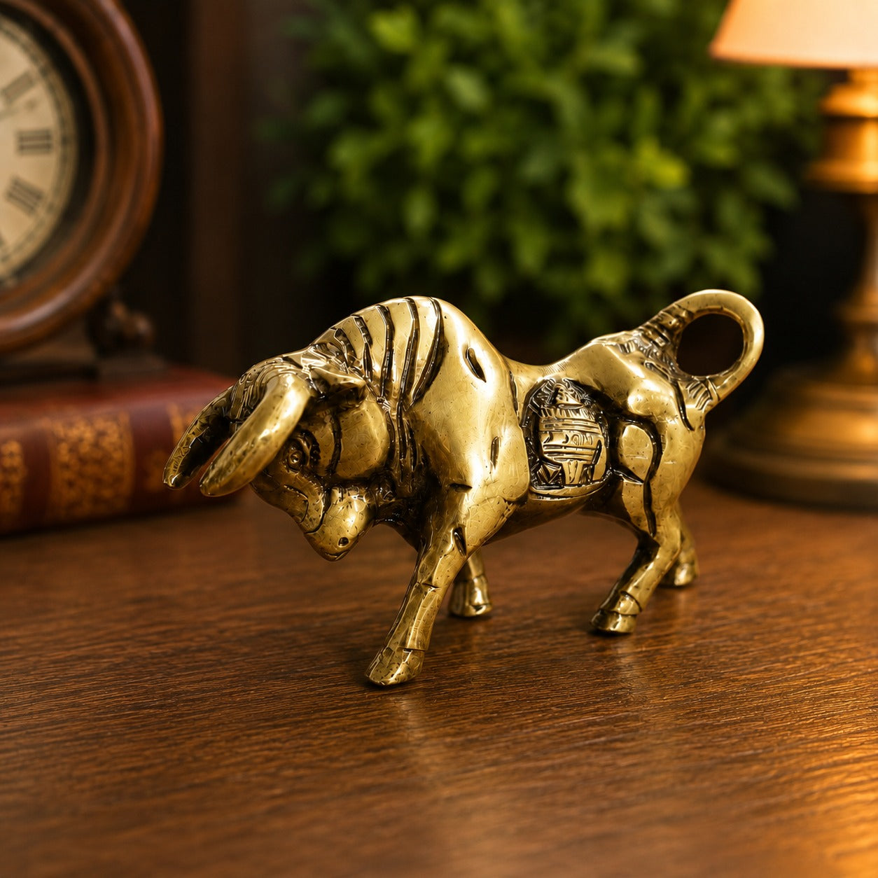Brass Bull Figurine Statue