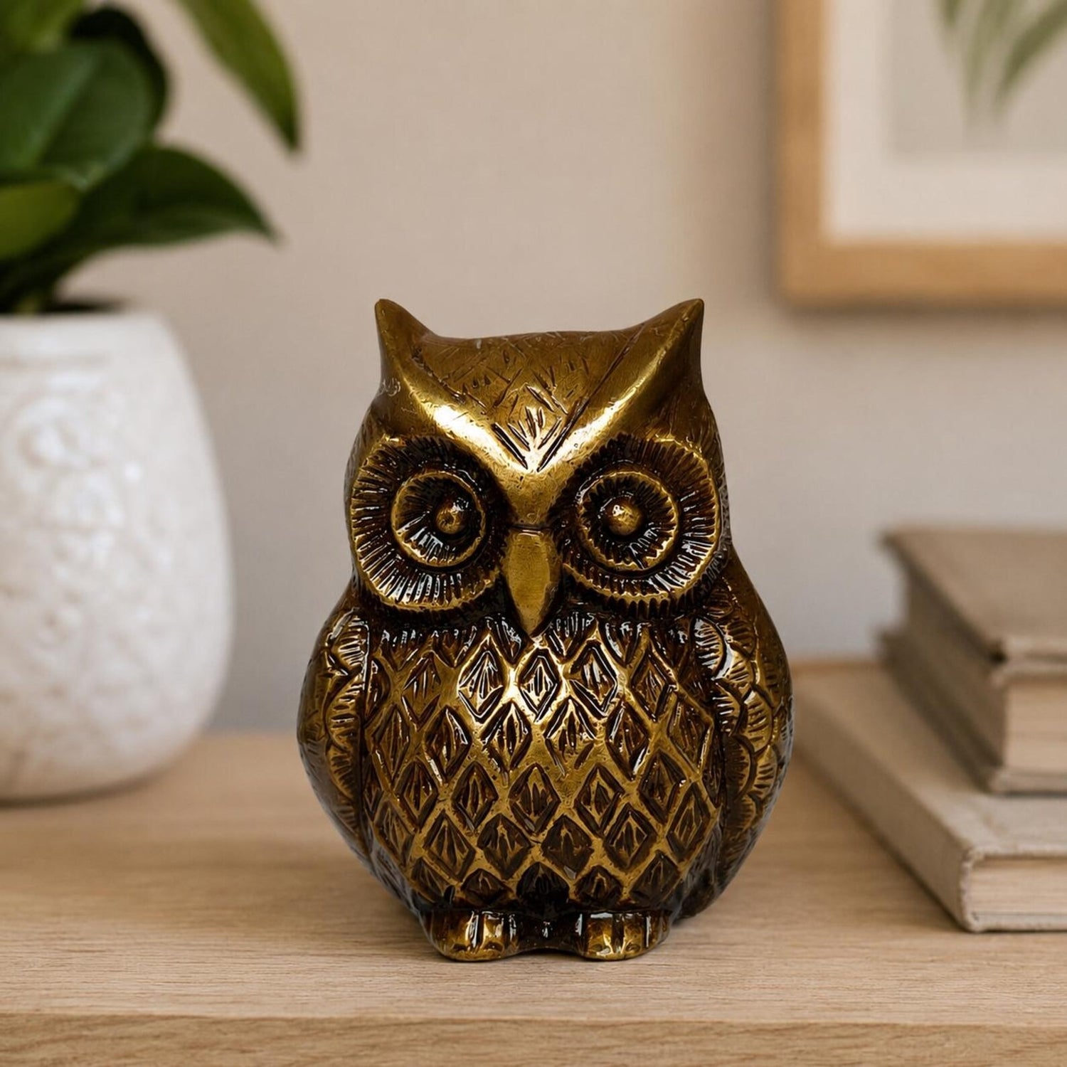 Handcrafted Solid Brass Owl Figurine