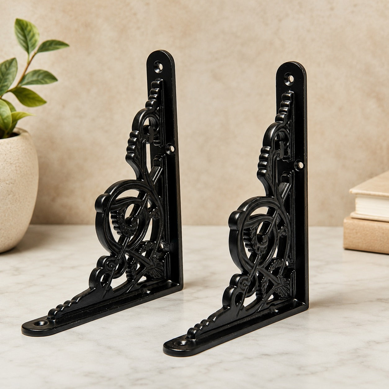 Vintage Black Decorative Shelf Bracket