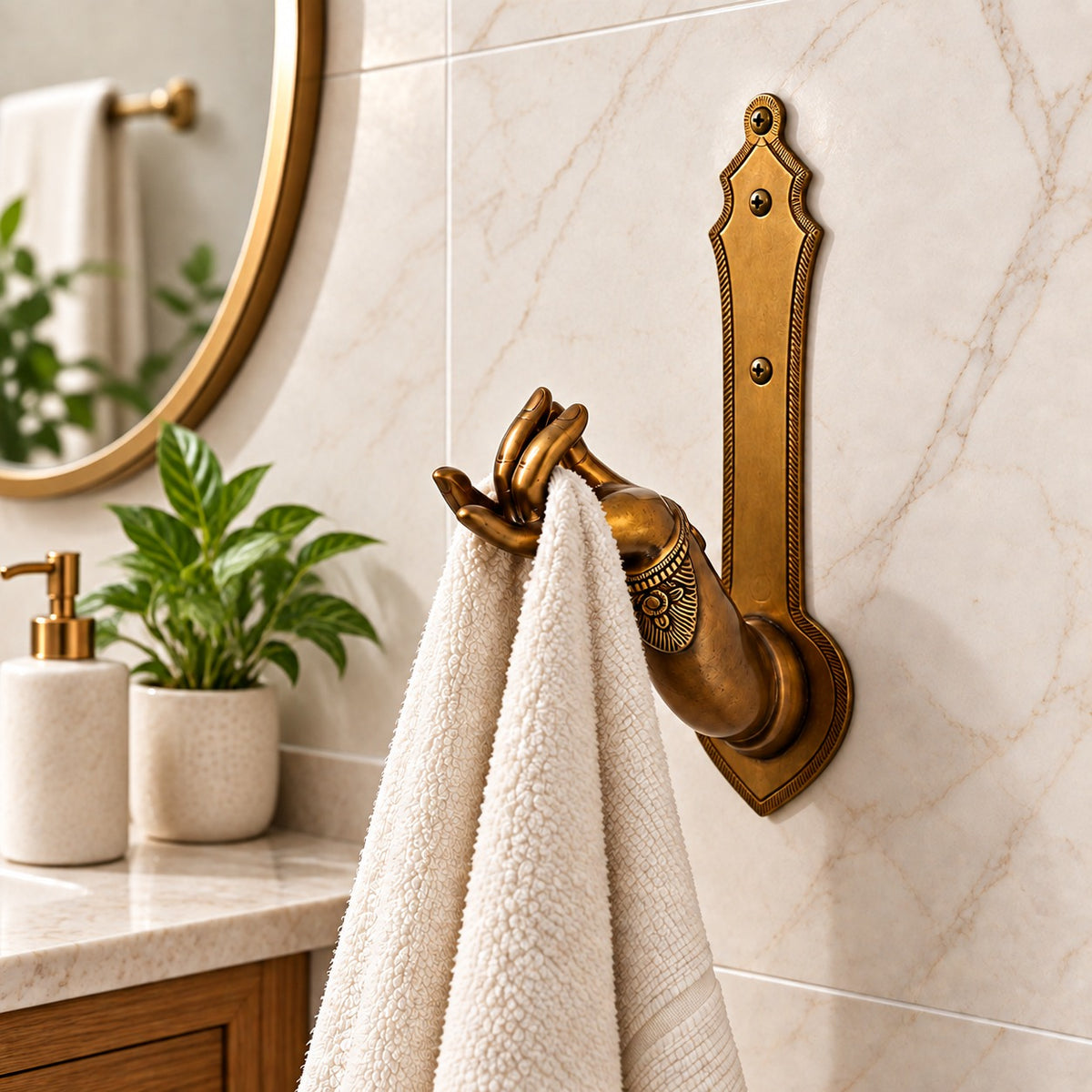 Brass Hand Wall Hook