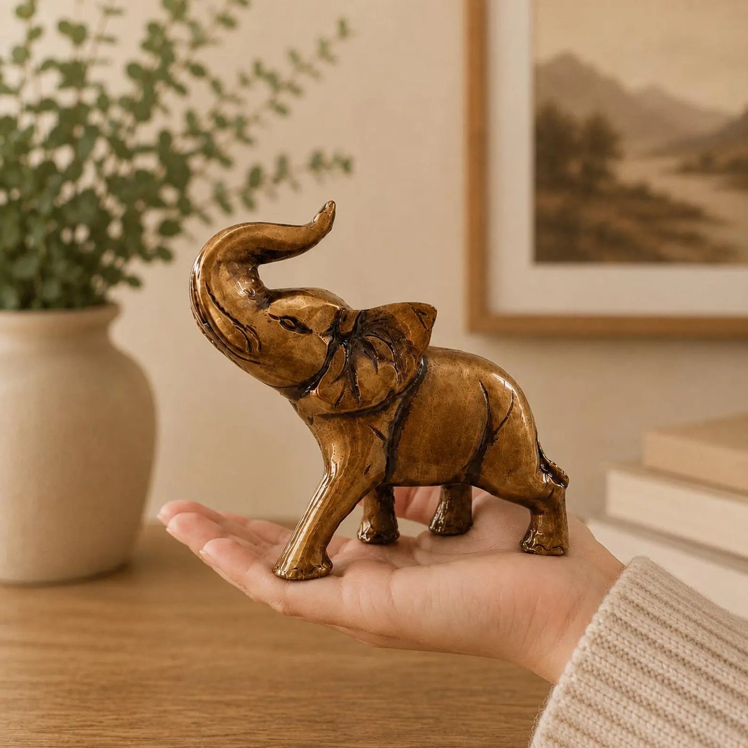 Handcrafted Brass Elephant Statue