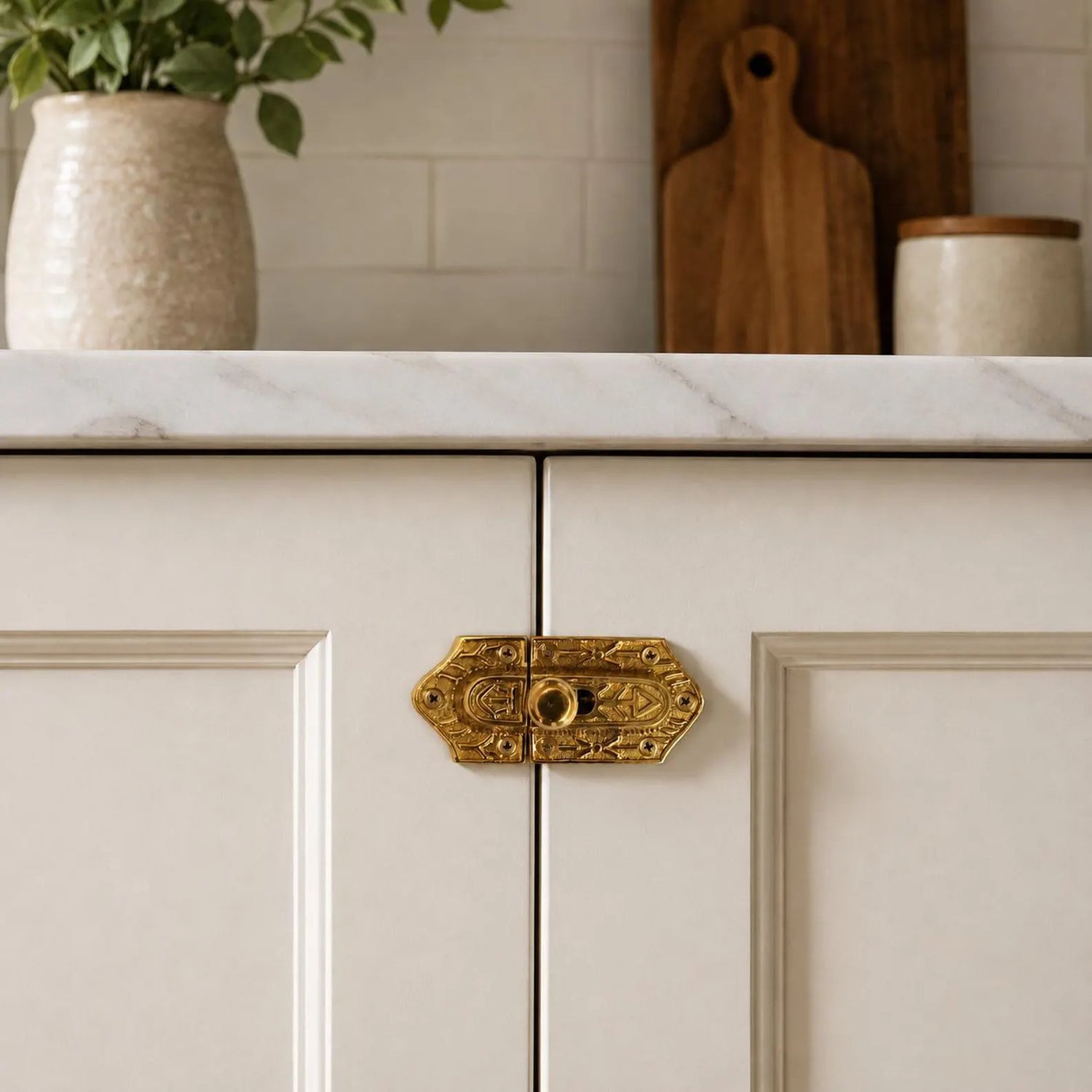 Solid Brass Cabinet Latch Lock