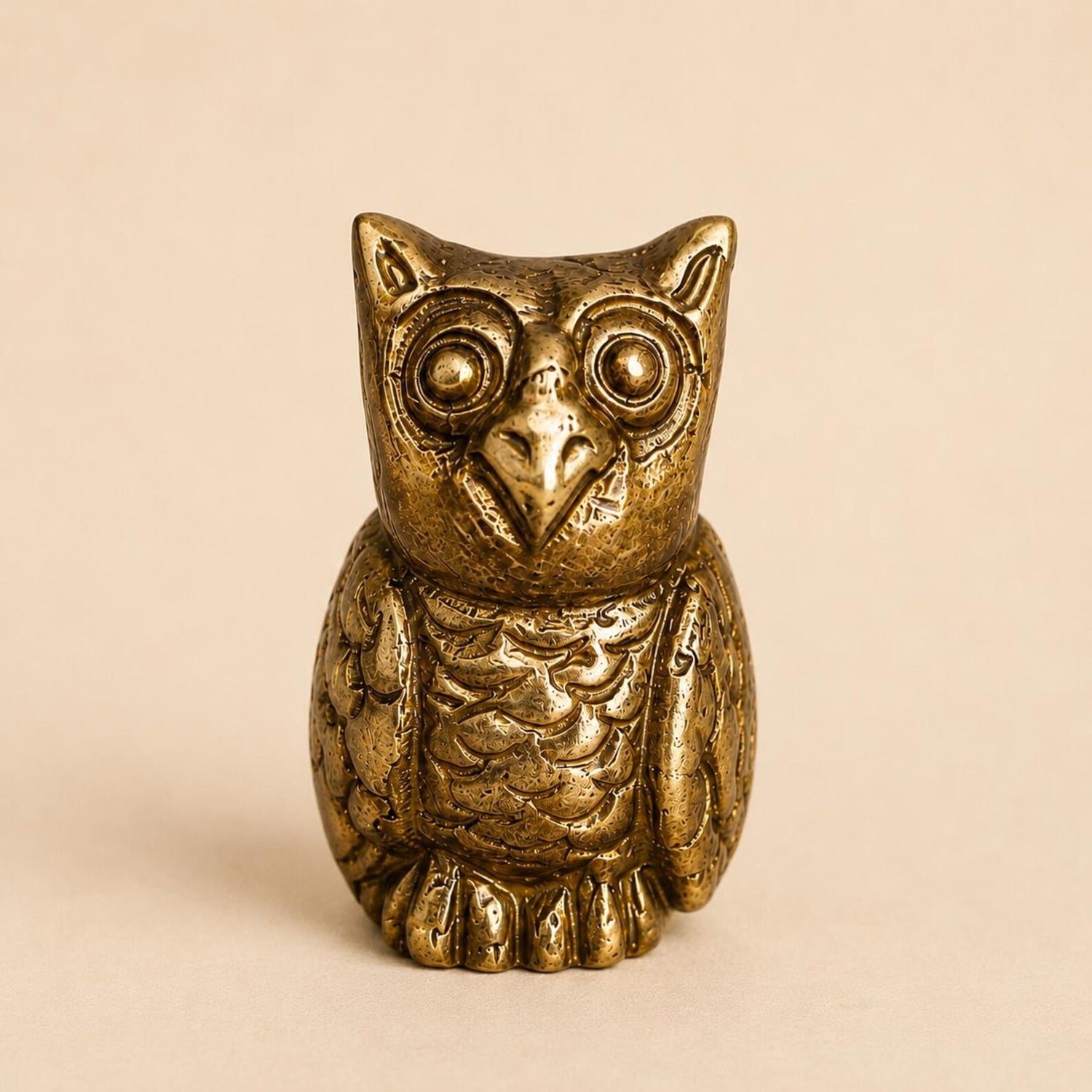 Handcrafted Solid Brass Owl Figurine