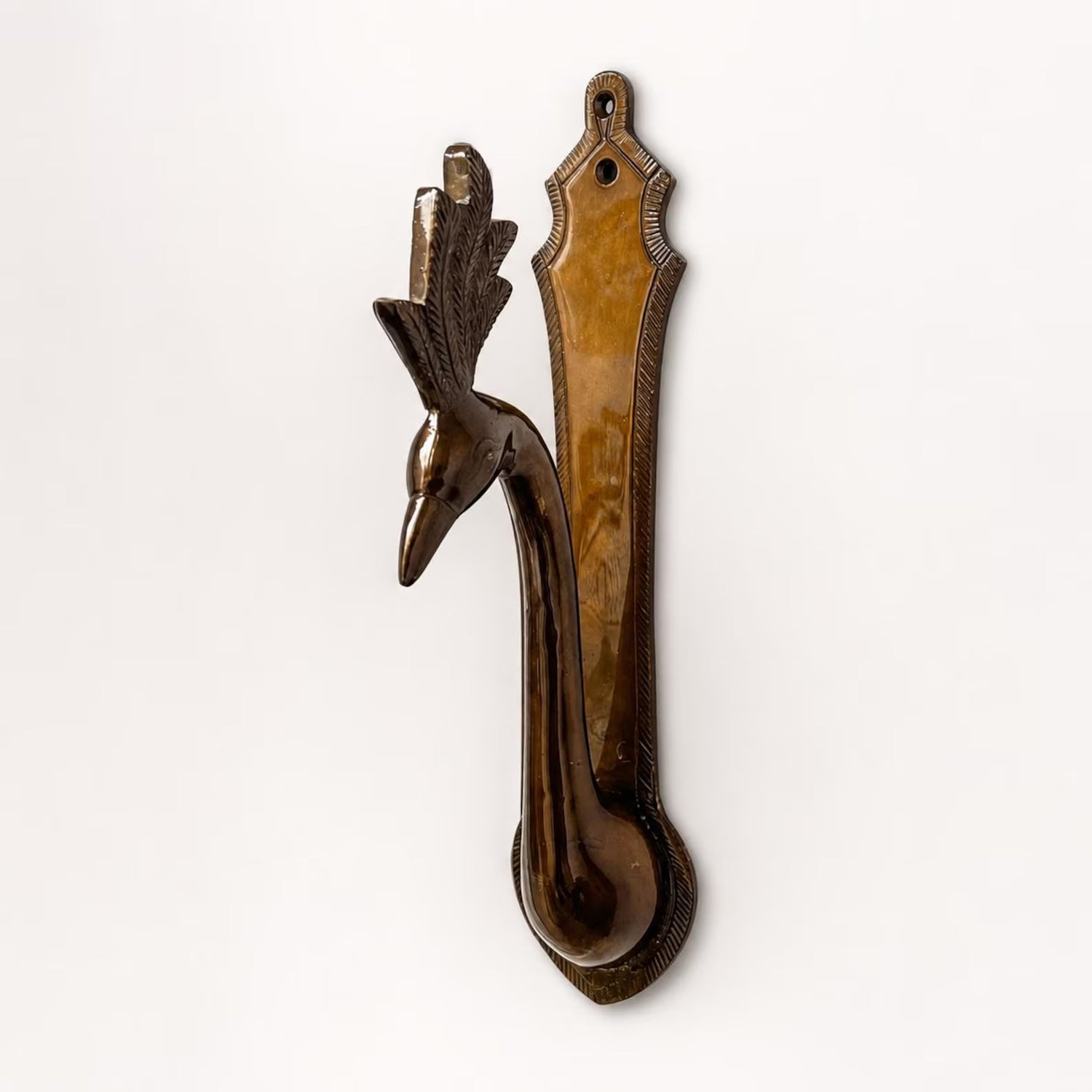 Handcrafted Brass Swan Door Handle