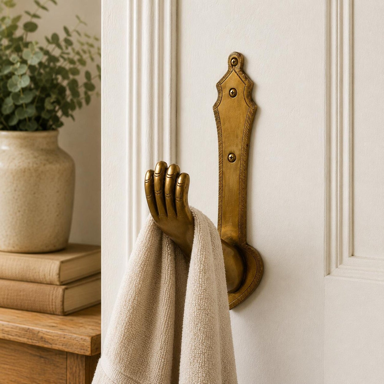 Solid Brass Hand Towel Holder Wall Mounted