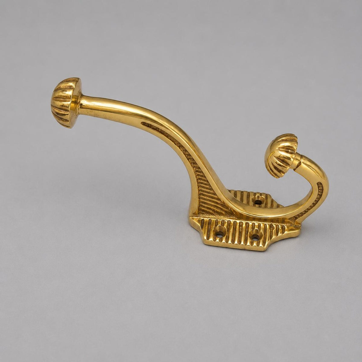 Vintage Solid Brass Double Coat Hook