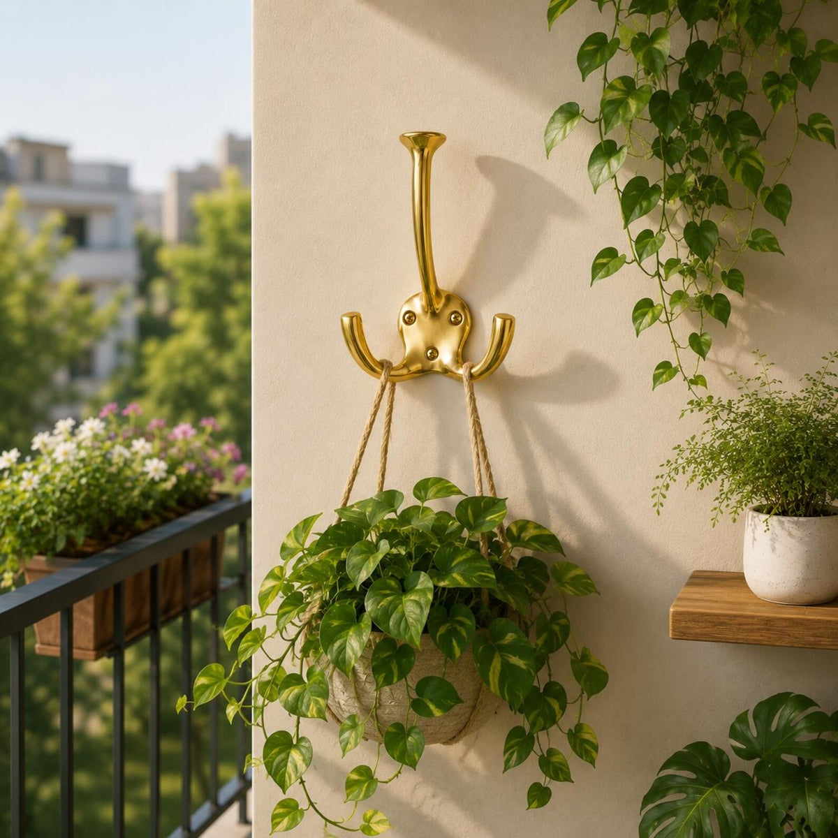 Solid Brass Triple Coat Hook