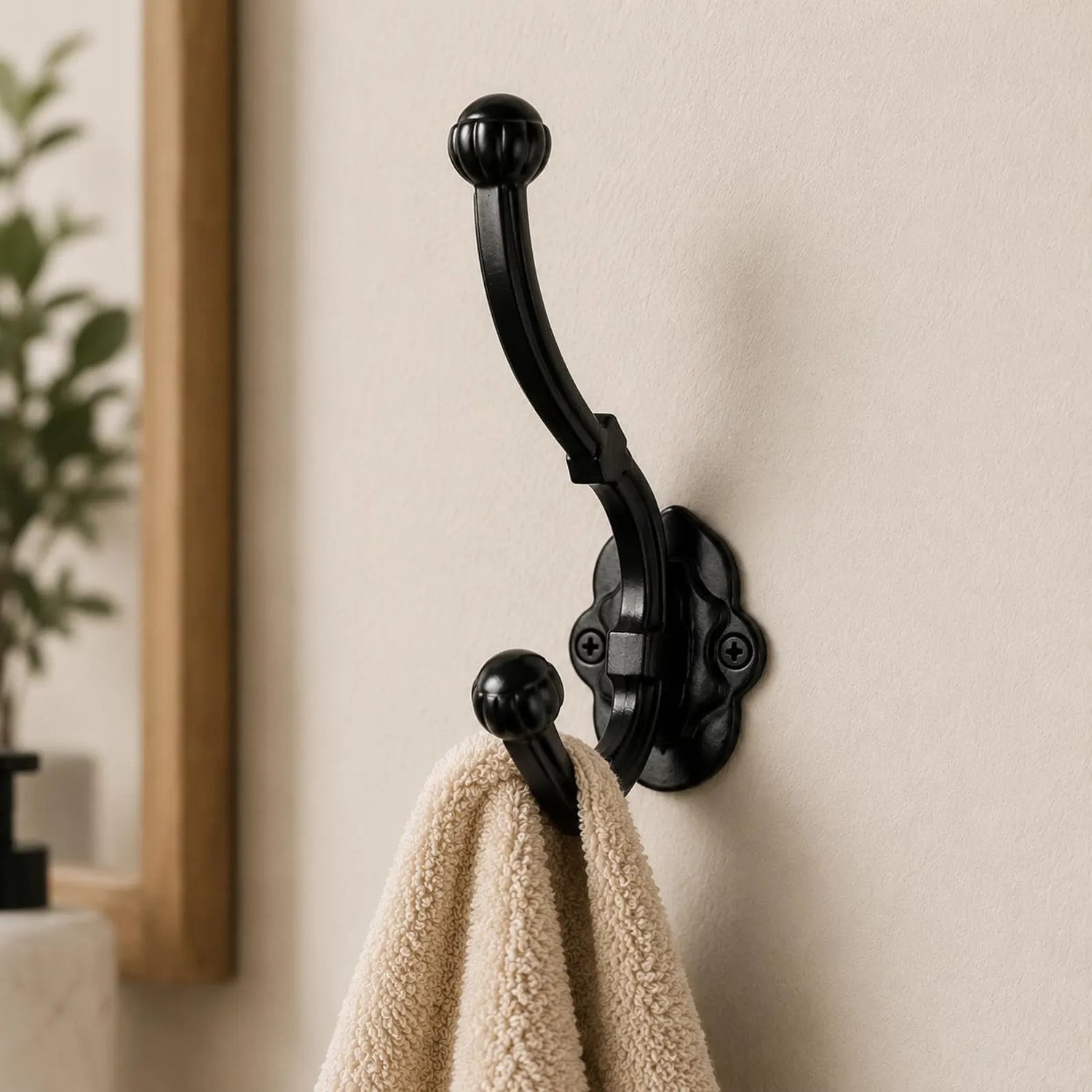 Vintage Black Metal Wall Hook