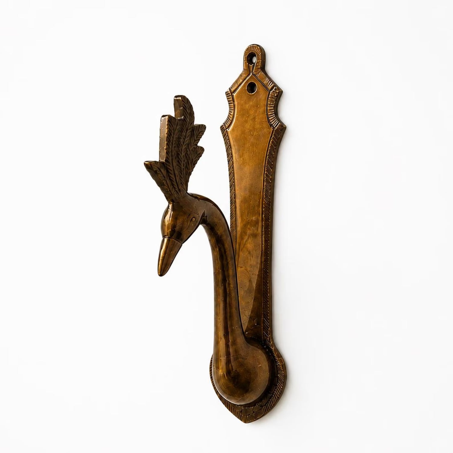 Handcrafted Brass Swan Door Handle