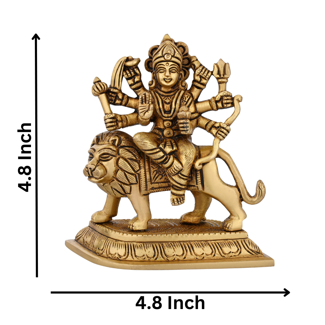 Maa Durga With Lion Figurine